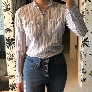 Hollister 100% Cotton Collared Button-Down Shirt